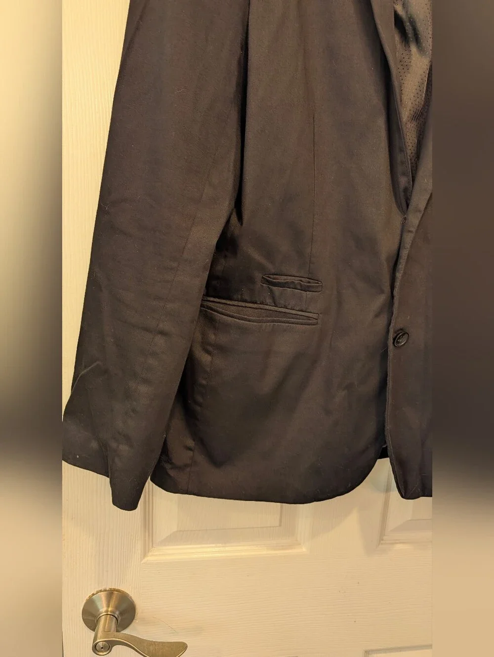 Structure Slim Fit Black Suit Jacket Blazer Size L Modern Formal 2 Button Prom